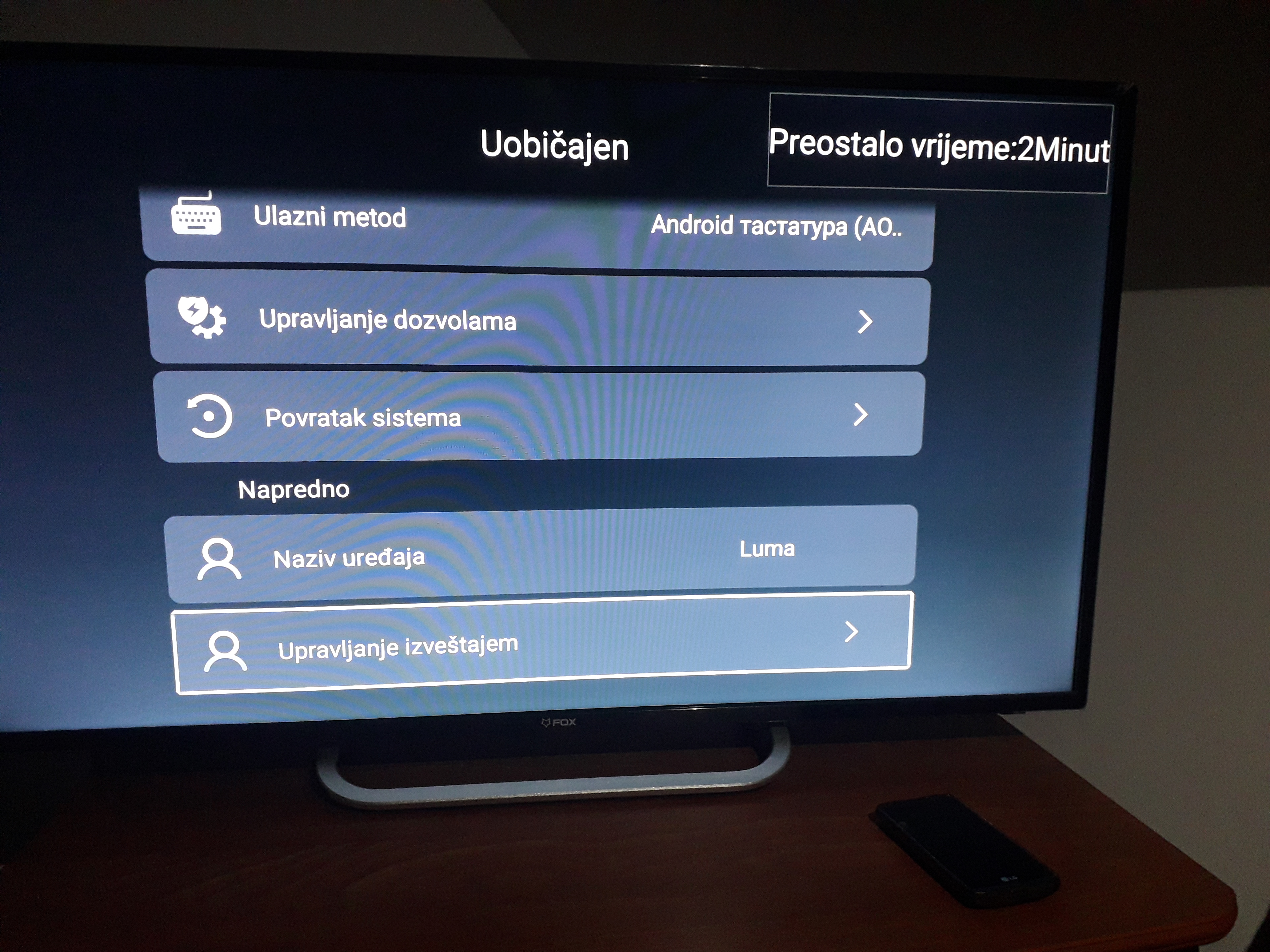[es] Smart tv se gasi posle 5 minuta